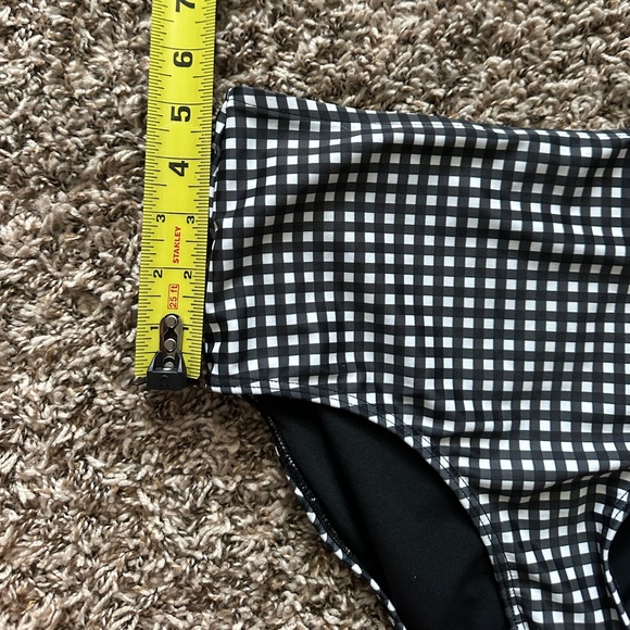 ALBION FIT BLACK CHECK/ GINGHAM TOP KNOT TOP & HIGH WAISTED BOTTOMS - Picture 15 of 15
